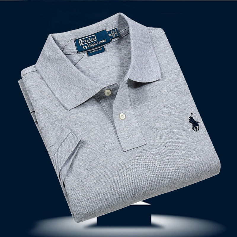 Hong Kong Authentic Purchase Of Paul T-shirt Summer Polo Shirt Short Sleeve T-shirt Men's Cotton Lapel Solid Large Men's Clothing