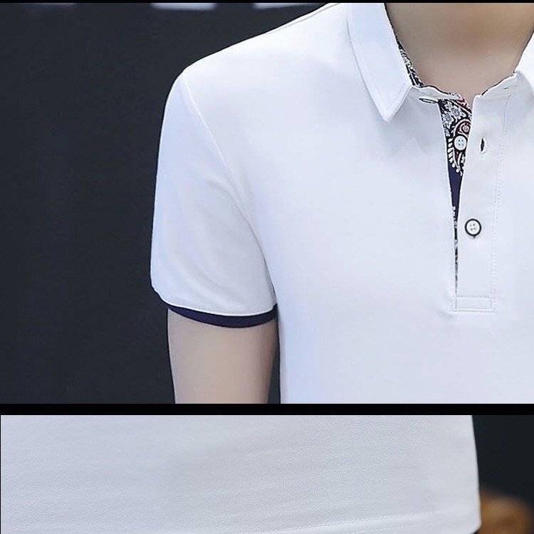 [Cartier Crocodile] Authentic Men's Business Polo 95 Cotton Short Sleeve Breathable Summer T-shirt For Men