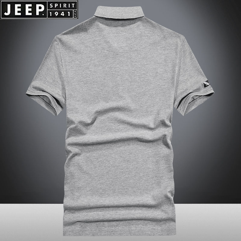 [Jeep] Jeep Summer Short Sleeve T-Shirt Summer Cotton Loose Large Base Shirt Thin Casual Polo